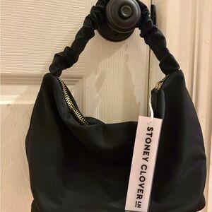 Stoney Clover Lane Nylon Scrunch Bag in Noir